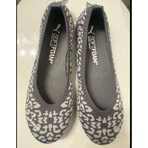puma comfort ballerina leopard print flats